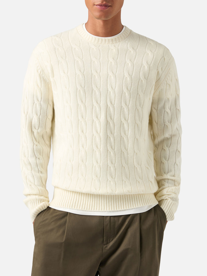 Off white Regent wool crewneck with cable knit