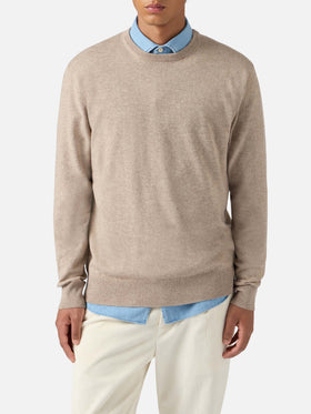 Maglione Regent in lana e cashmere kaki