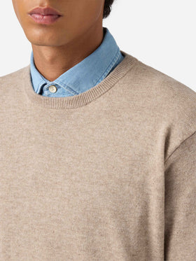 Maglione Regent in lana e cashmere kaki