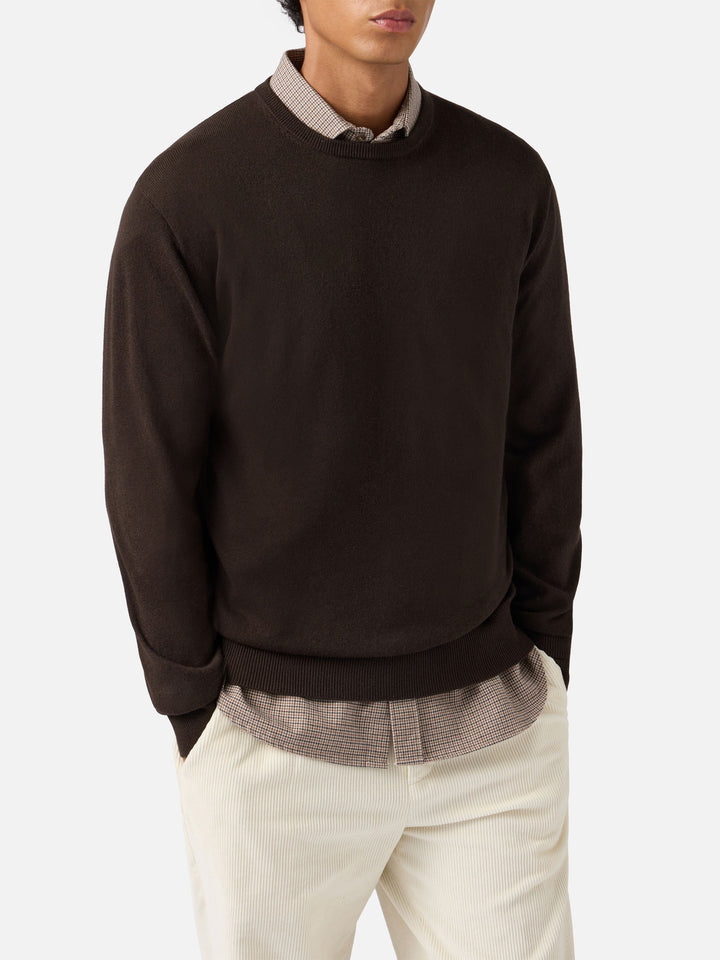 Maglione Regent in lana e cashmere marrone
