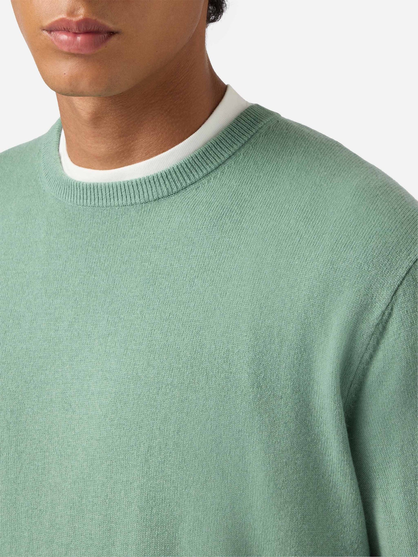 Maglione Regent in lana e cashmere verde salvia
