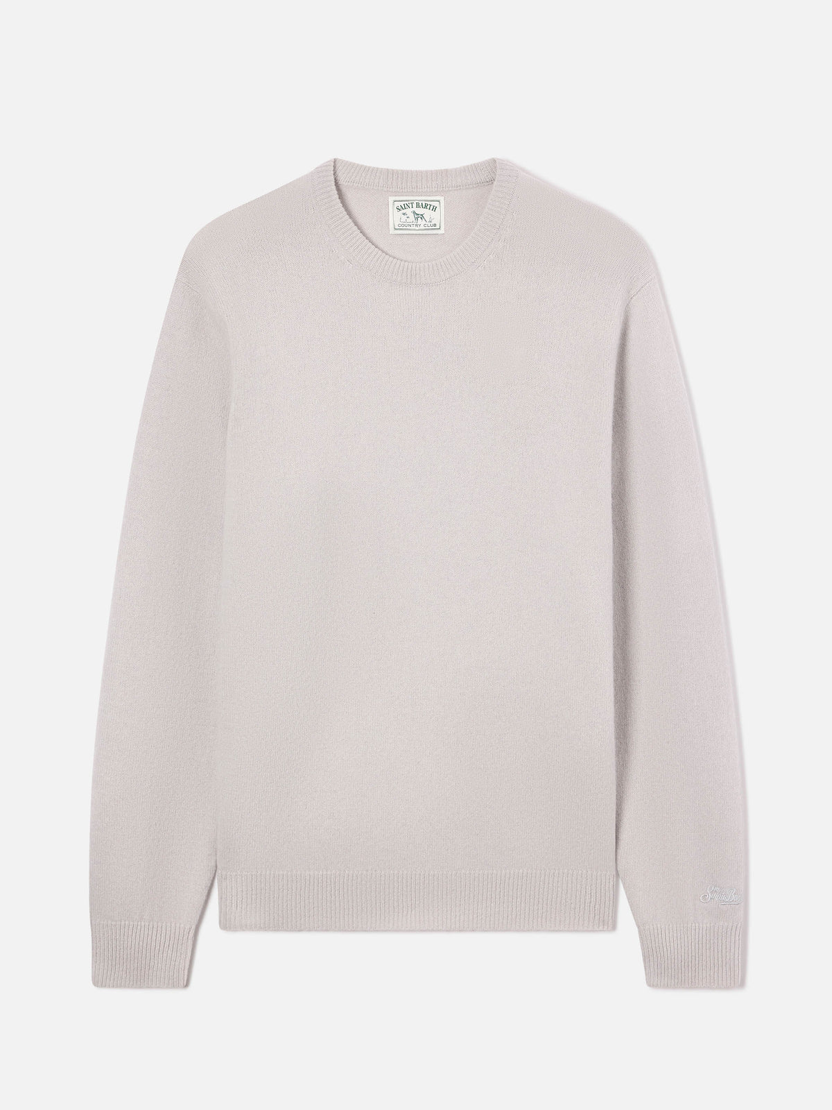 Maglia girocollo Regent grigia in lambswool