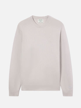 Maglia girocollo Regent grigia in lambswool