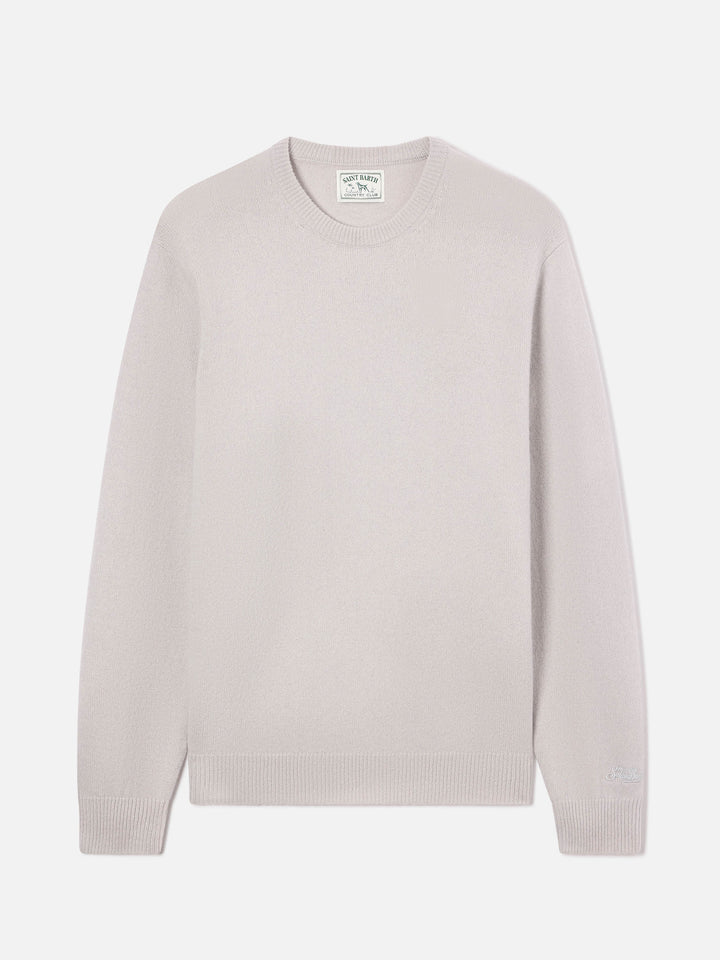 Jersey de cuello redondo Grey Regent en lana de cordero 