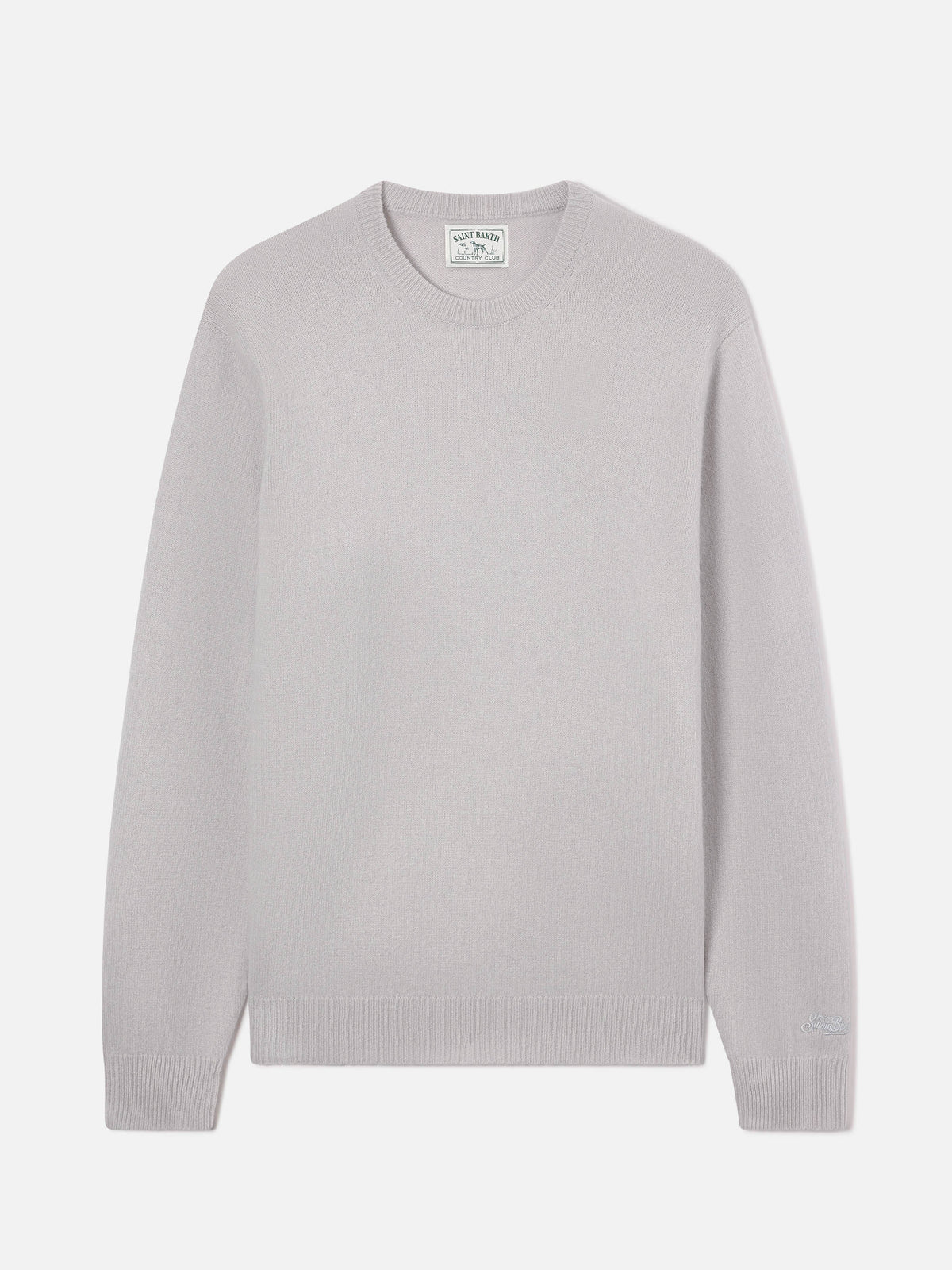Maglia girocollo Regent grigia in lambswool