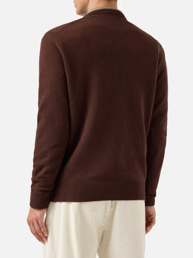 Maglione Regent in lambswool marrone