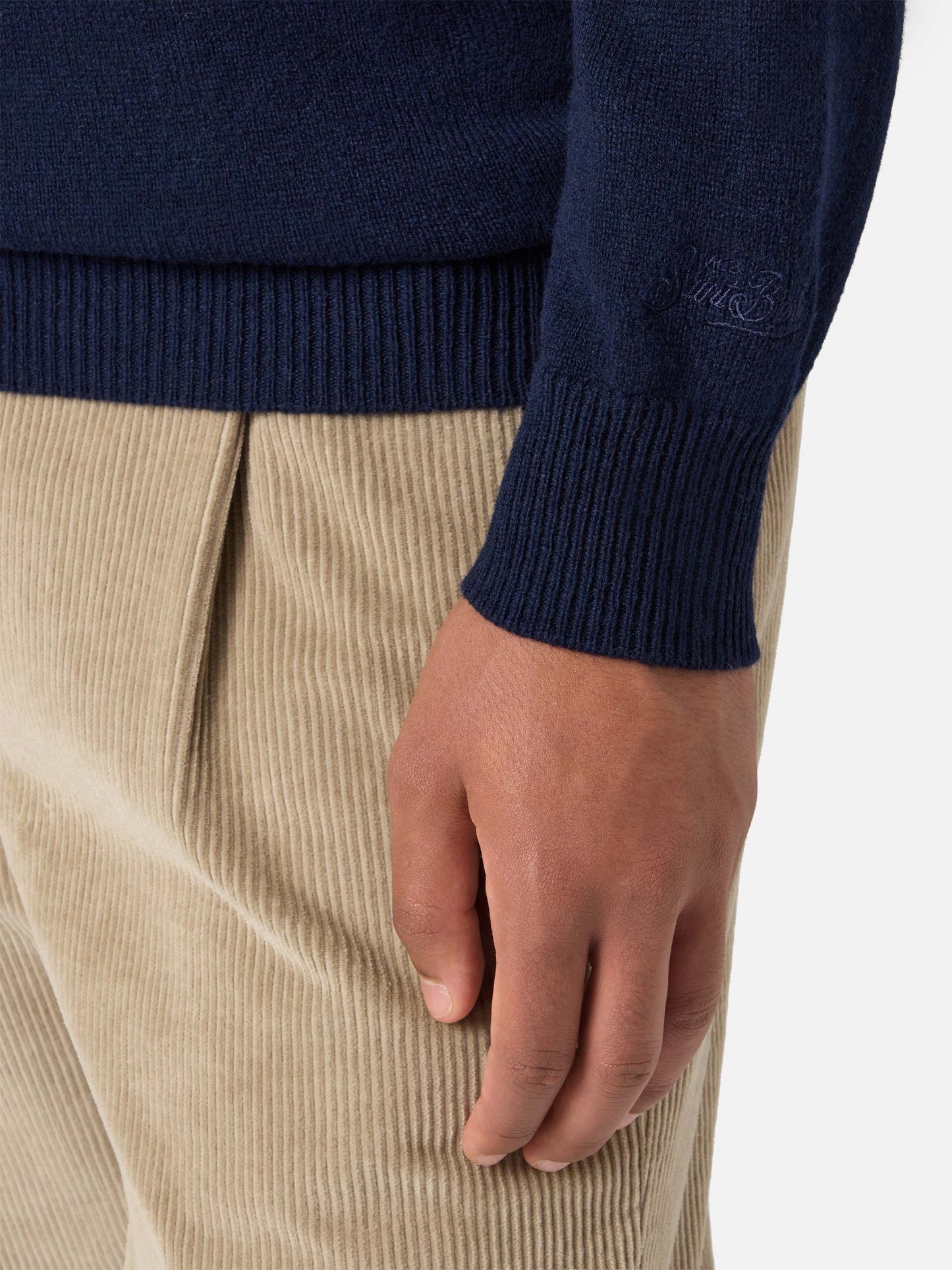 Regent night blue lambswool sweater