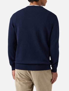 Regent night blue lambswool sweater