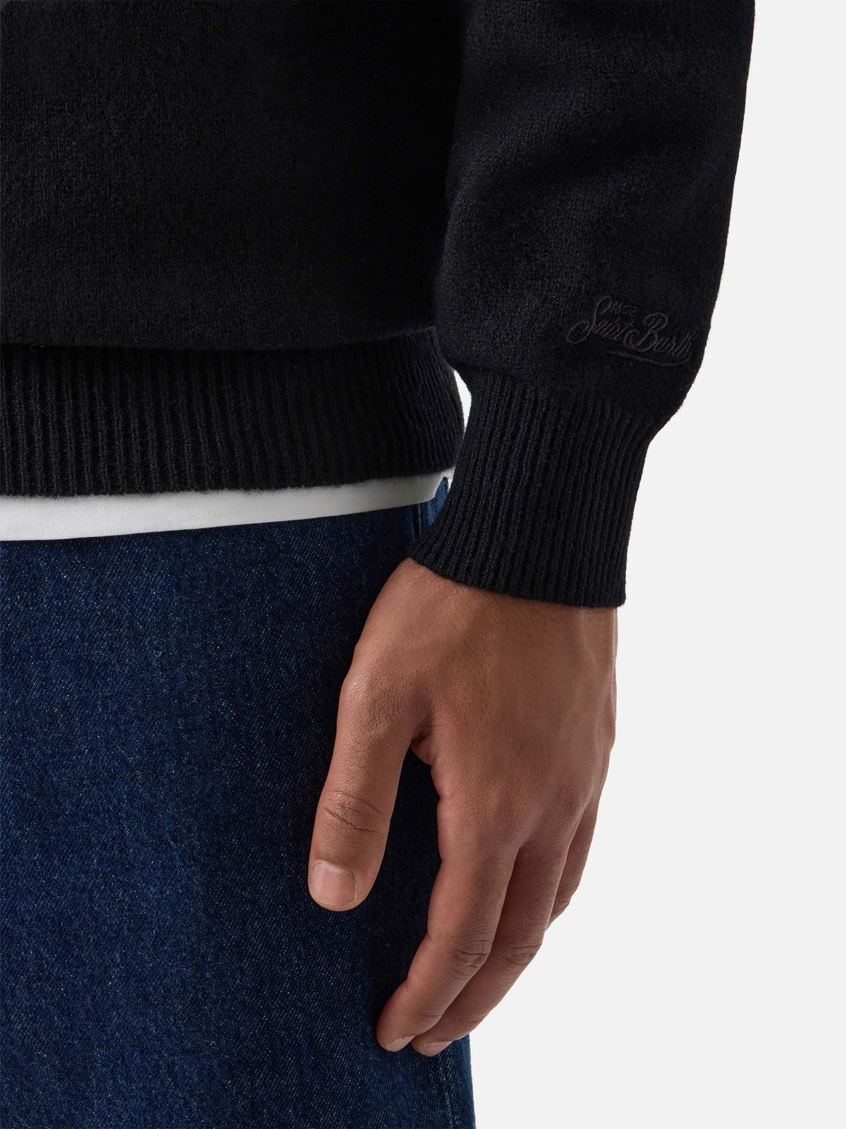 Black Regent lambswool crewneck