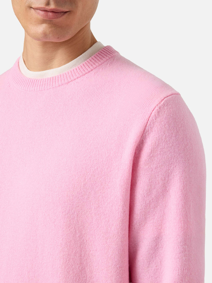 Maglione Regent in lambswool rosa