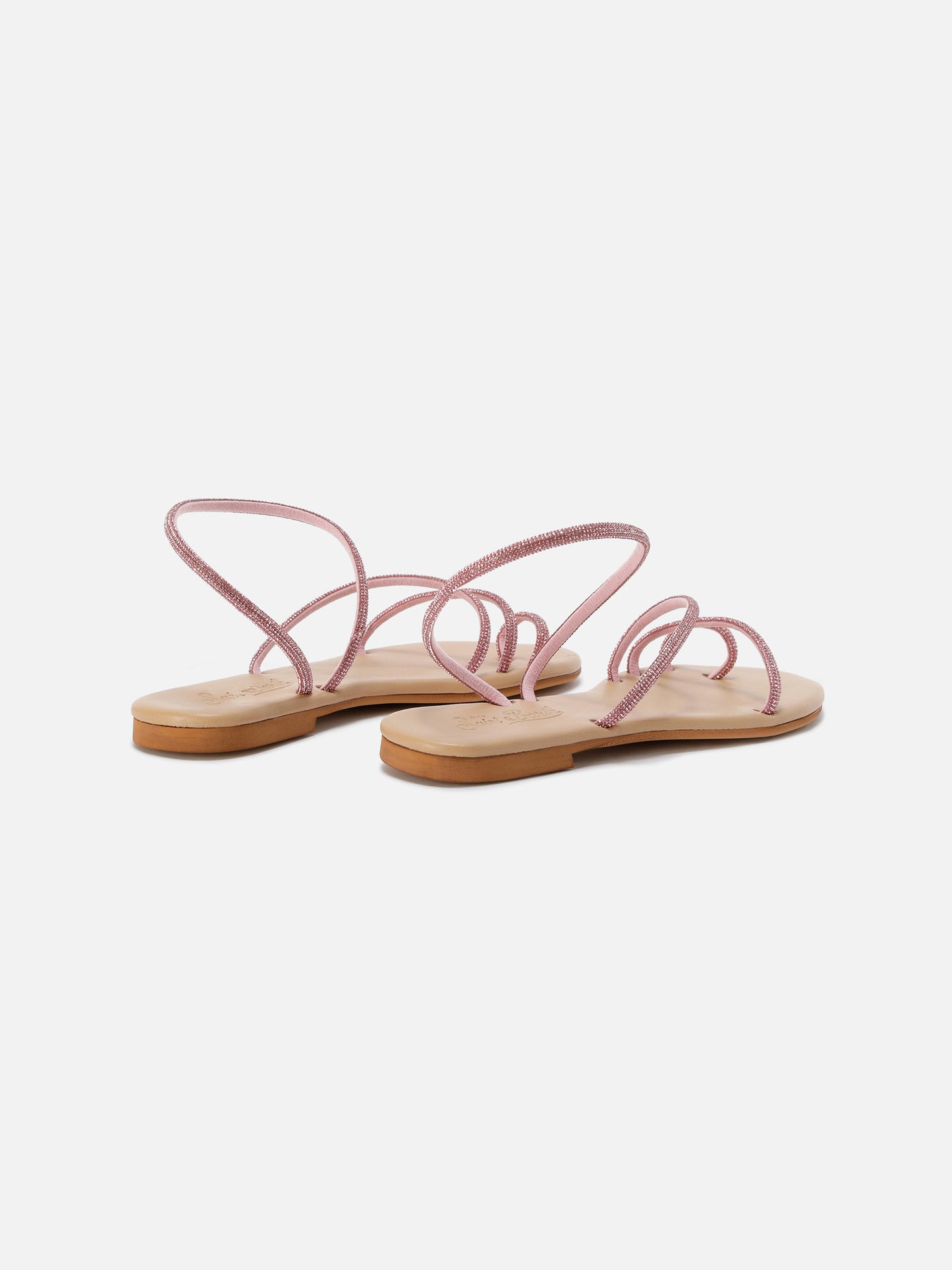 Sandali Ring con strass rosa