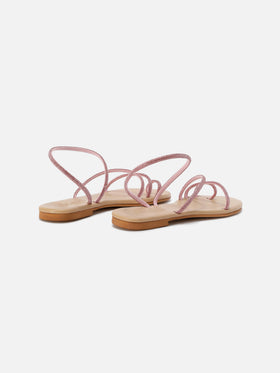 Sandali Ring con strass rosa