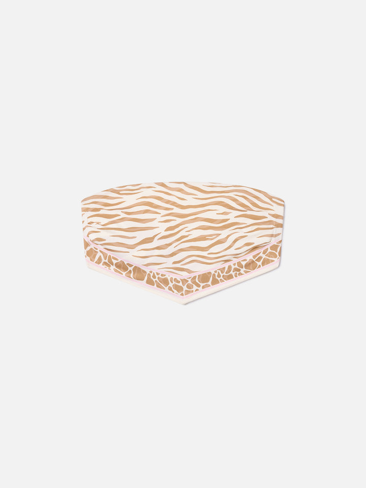 Rio Bandeau-Bikinioberteil mit Animal-Print 