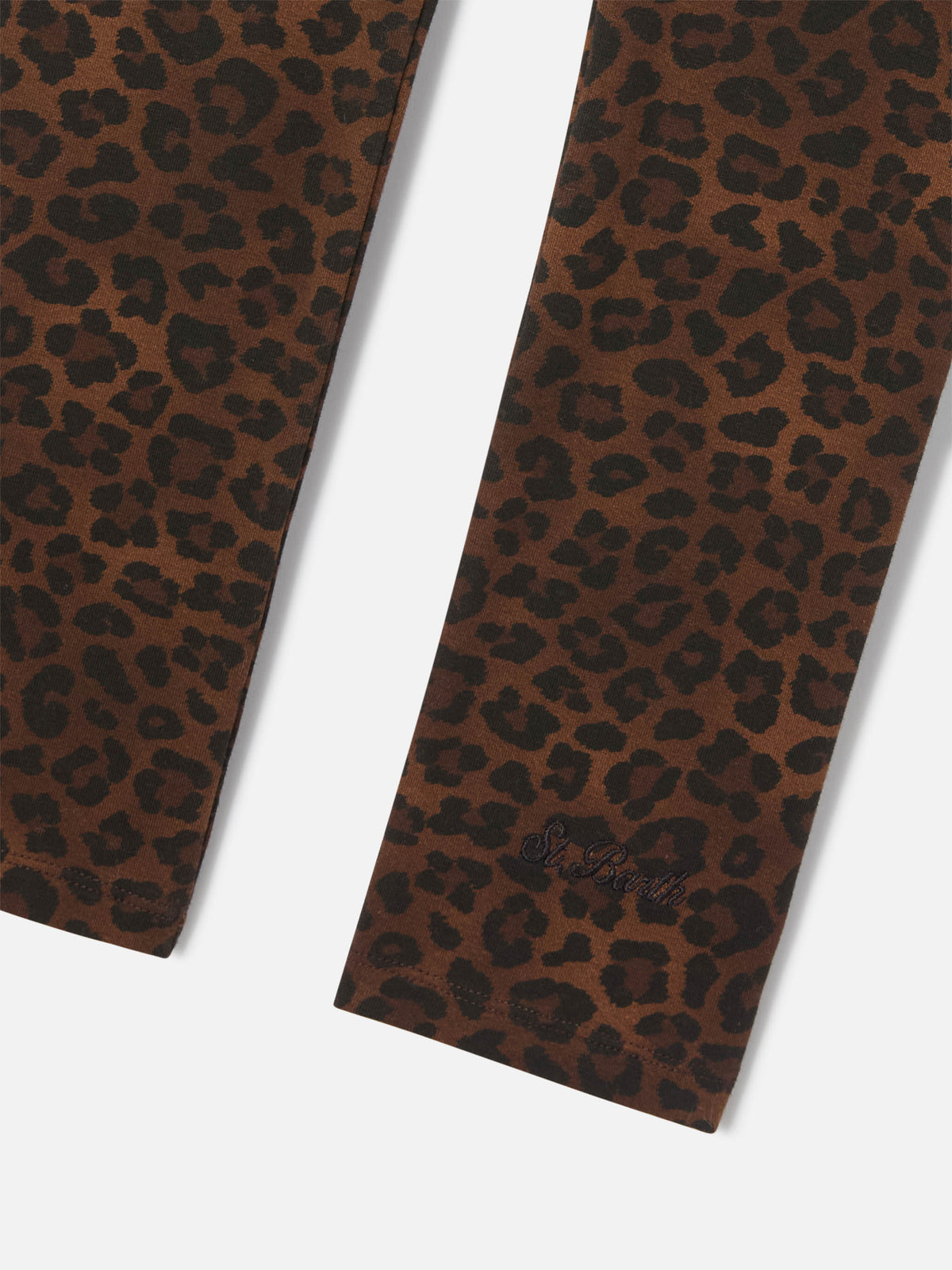 Leggings Rosy de algodón marrón con estampado de leopardo 