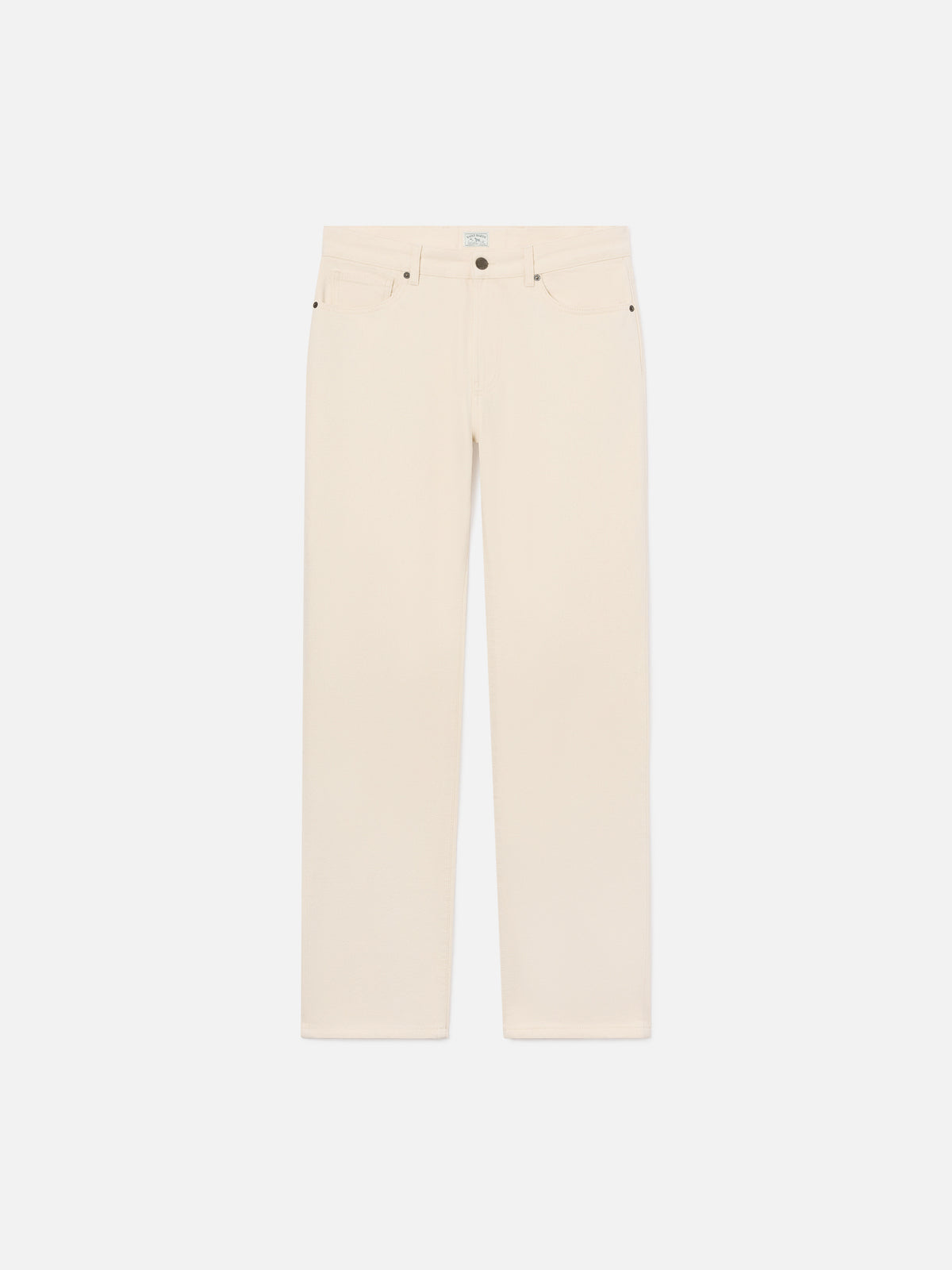 Beigefarbene Riverdale Five-Pocket-Hose aus Baumwolle 