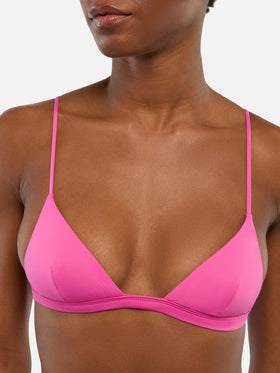 Jodene fuchsiafarbene freche Badehose – Rylie fuchsiafarbenes Triangel-Top