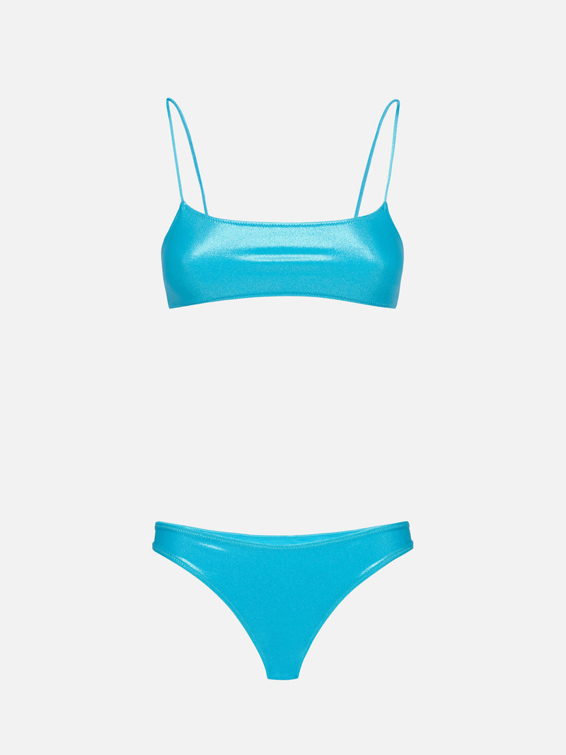 Lamina turquoise bralette bikini Sadie Virgo