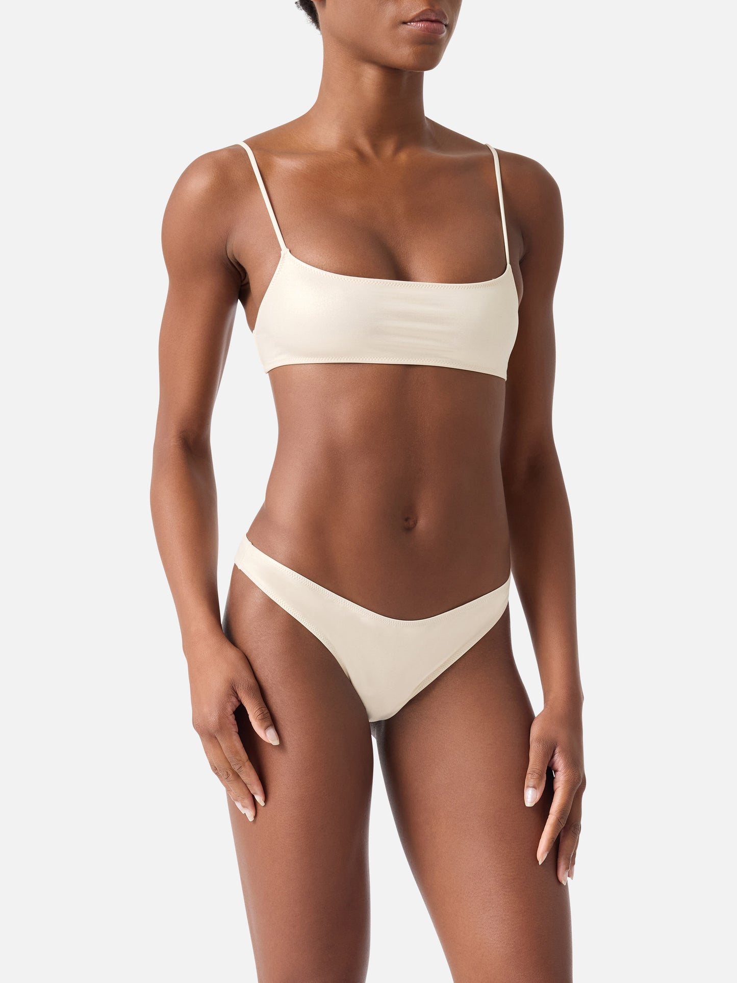 Sadie Naomi gold lamina bralette bikini