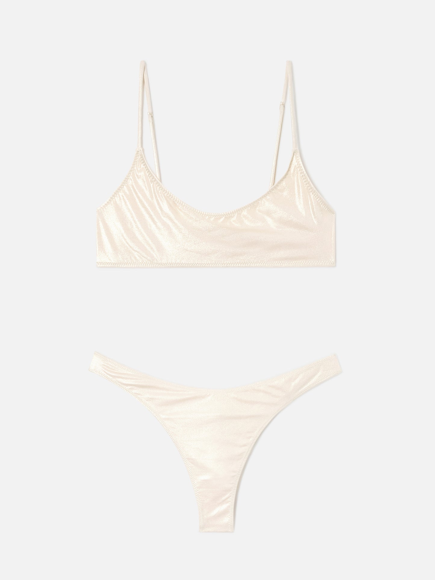 Sadie Naomi gold lamina bralette bikini