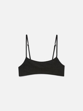 Sadie black lurex bralette bikini top