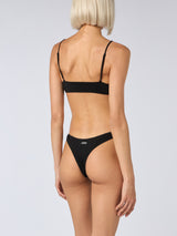 Bikini da donna a bralette nero in lurex Sadie Naomi