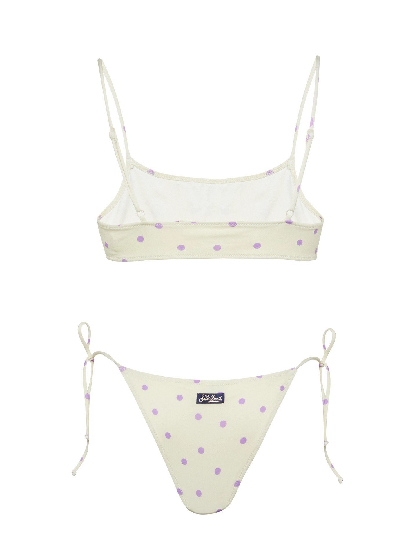 Bikini a bralette Sadie Marielle con stampa a pois