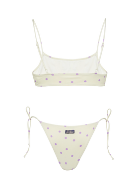 Bikini a bralette Sadie Marielle con stampa a pois