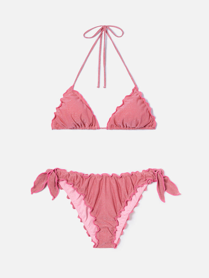 Bikini triangle Sagittarius Moon en lurex rose 