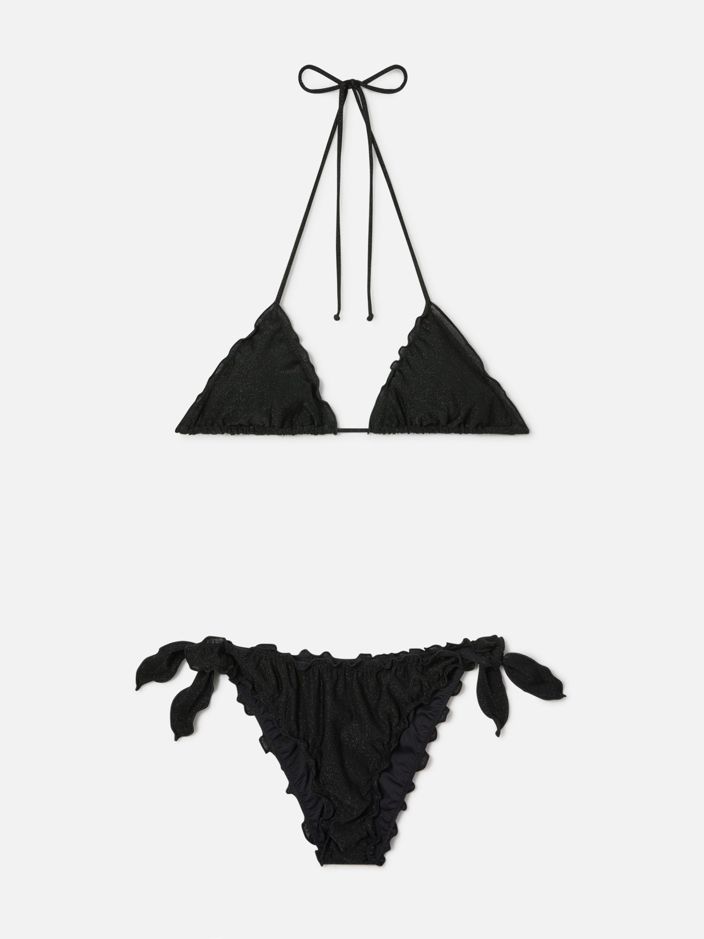 Bikini a triangolo Sagittarius Moon in lurex nero