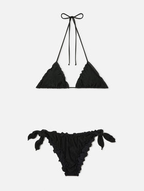 Bikini a triangolo Sagittarius Moon in lurex nero