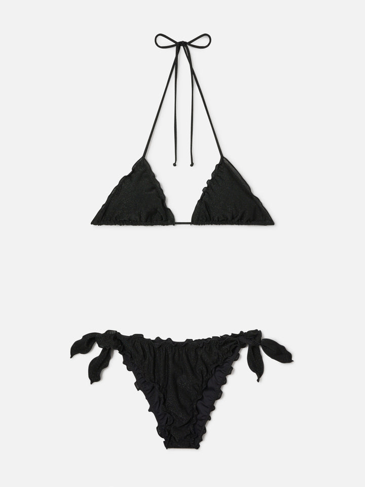 Bikini triangle Sagittarius Moon en lurex noir 