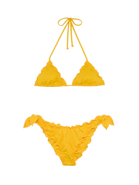 White yellow classic triangle bikini Sagittarius Moon