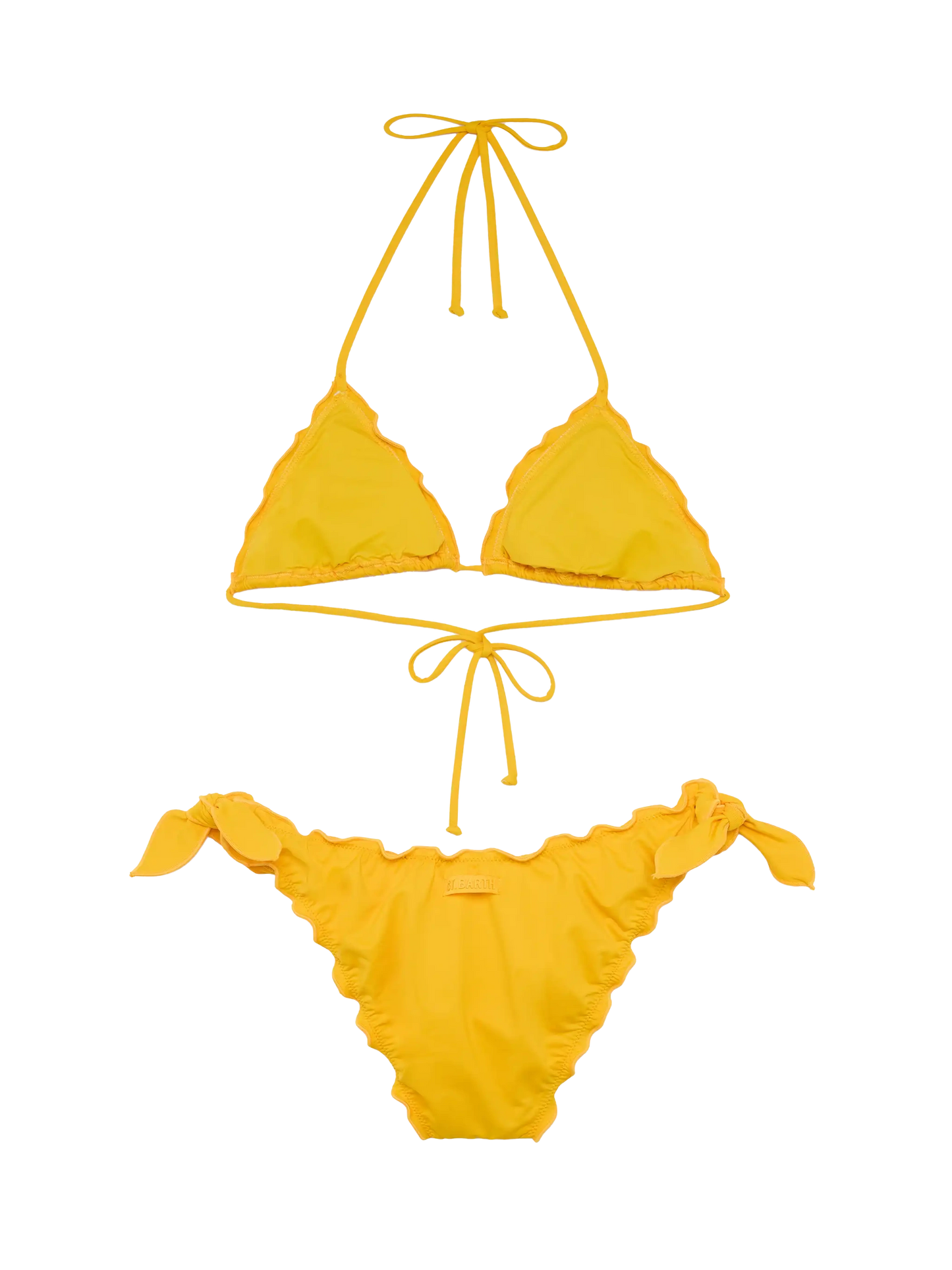 White yellow classic triangle bikini Sagittarius Moon