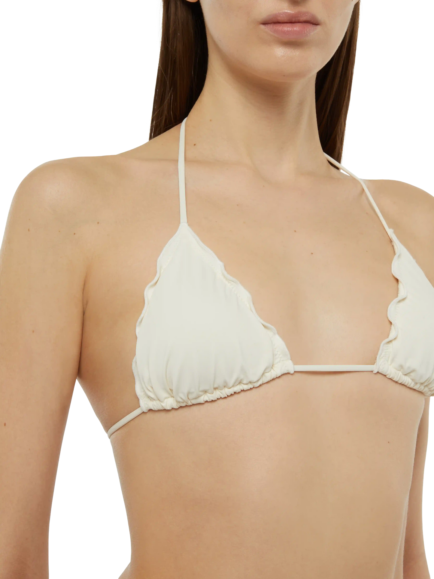 White cream classic triangle bikini Sagittarius Moon