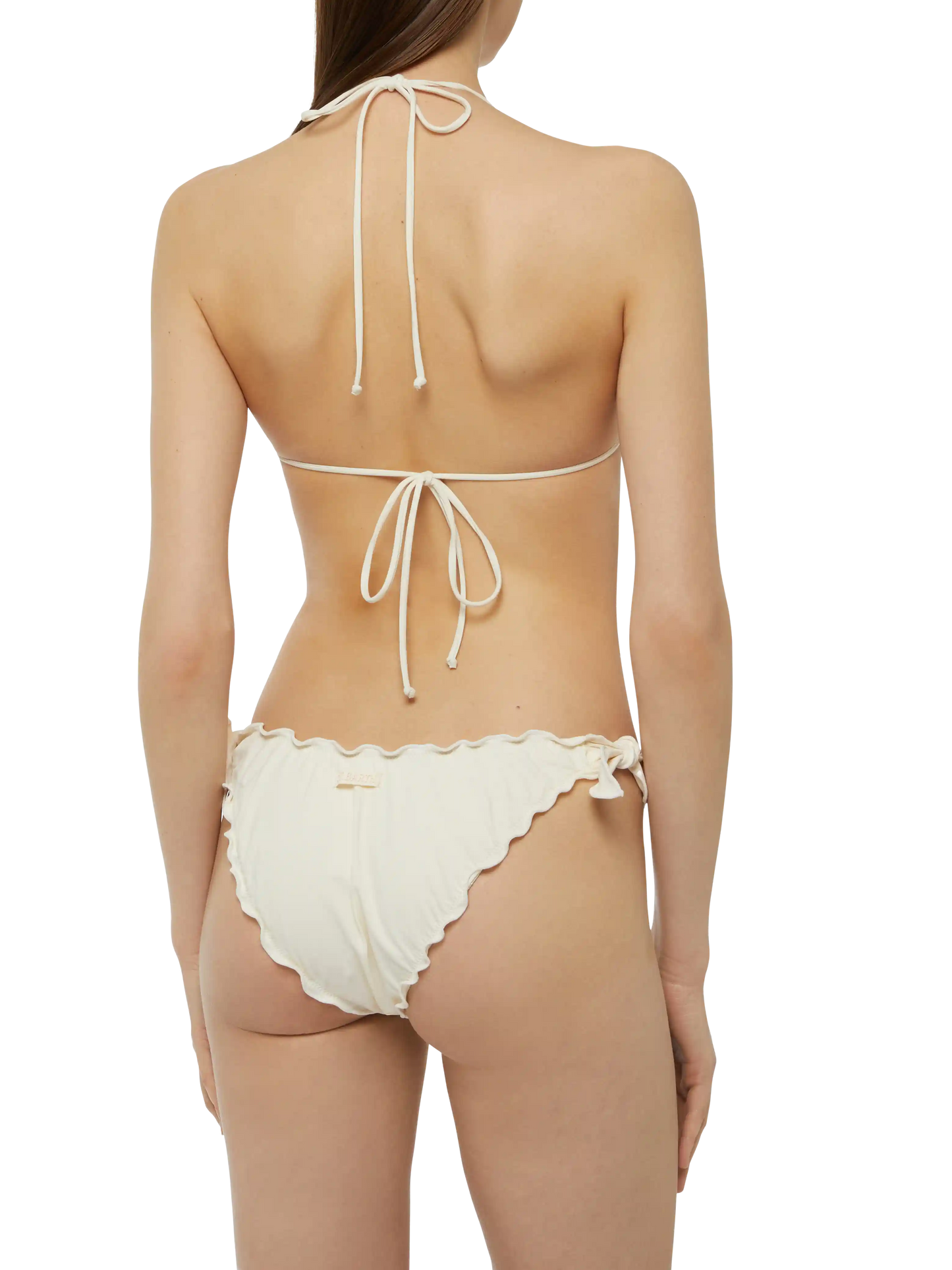White cream classic triangle bikini Sagittarius Moon