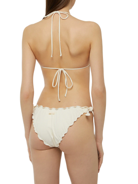 White cream classic triangle bikini Sagittarius Moon