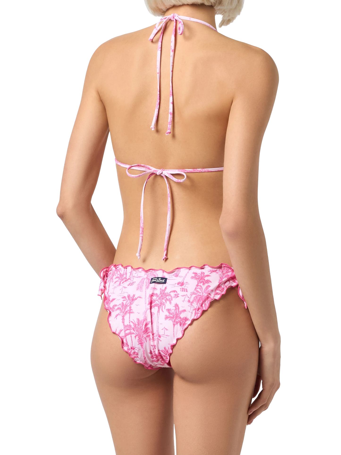 Klassischer Damen-Triangel-Bikini „Toile de Jouy“ Sagittarius Moon