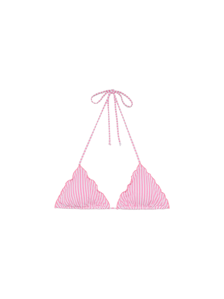 Sagittarius seersucker classic triangle top with striped print