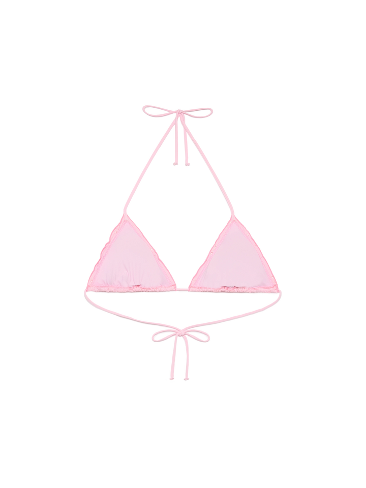 Sagittarius classic pink  Sangallo lace triangle top