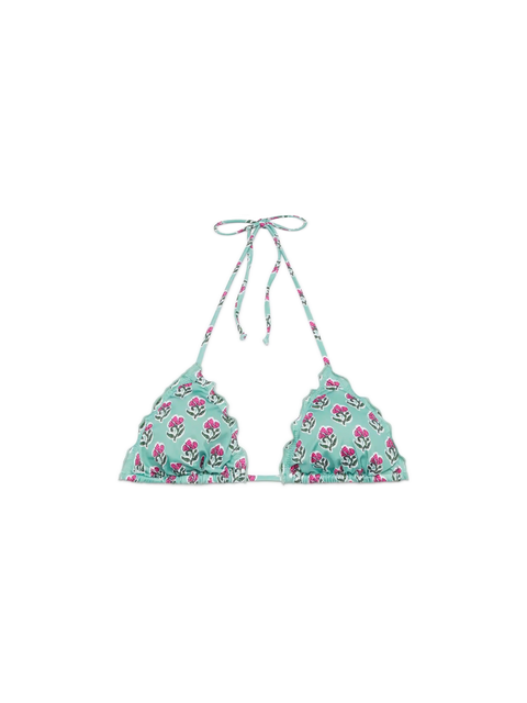 Sagittarius classic triangle top with floral print - MC2 Saint Barth