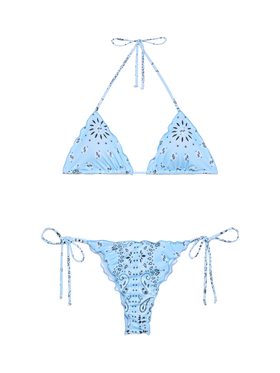 Classic triangle bikini Sagittarius Miami with bandanna print
