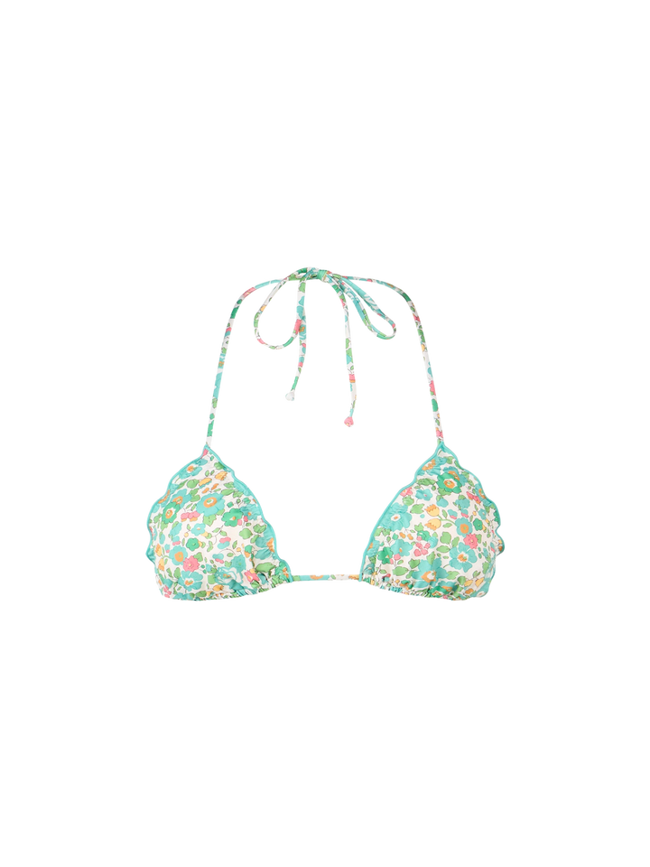Top da spiaggia classico a triangolo da donna Betsy Sagittario | REALIZZATO CON TESSUTO LIBERTY