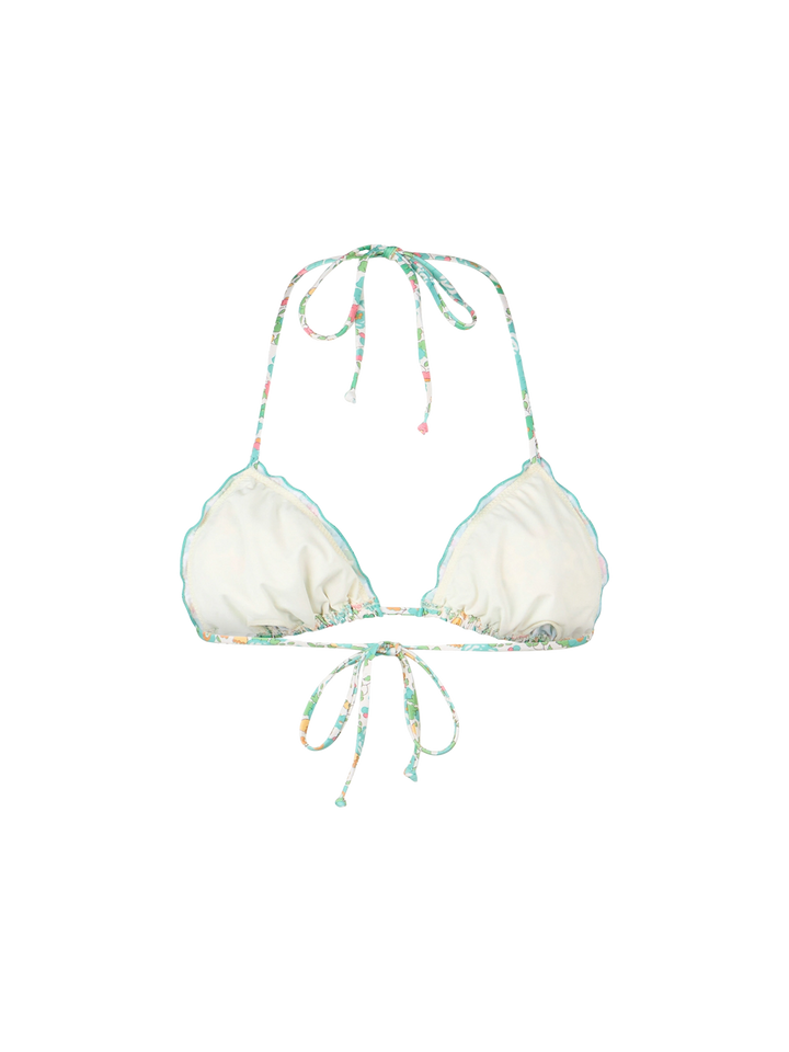 Top da spiaggia classico a triangolo da donna Betsy Sagittario | REALIZZATO CON TESSUTO LIBERTY