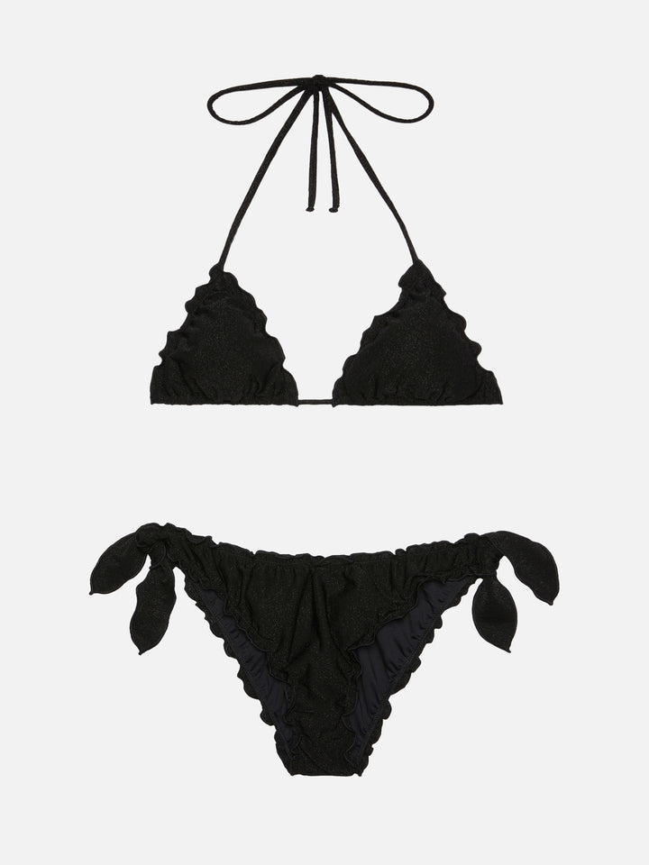 Bikini classico a triangolo Sagittarius Moon in lurex nero