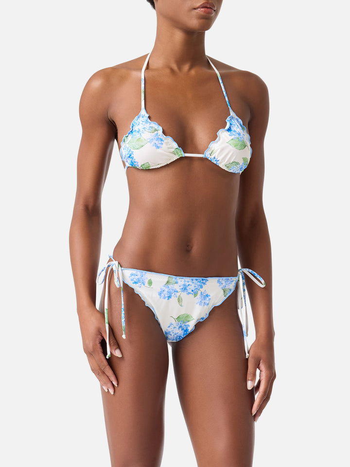 Bikini classico a triangolo Sagittarius Miami con stampa florale