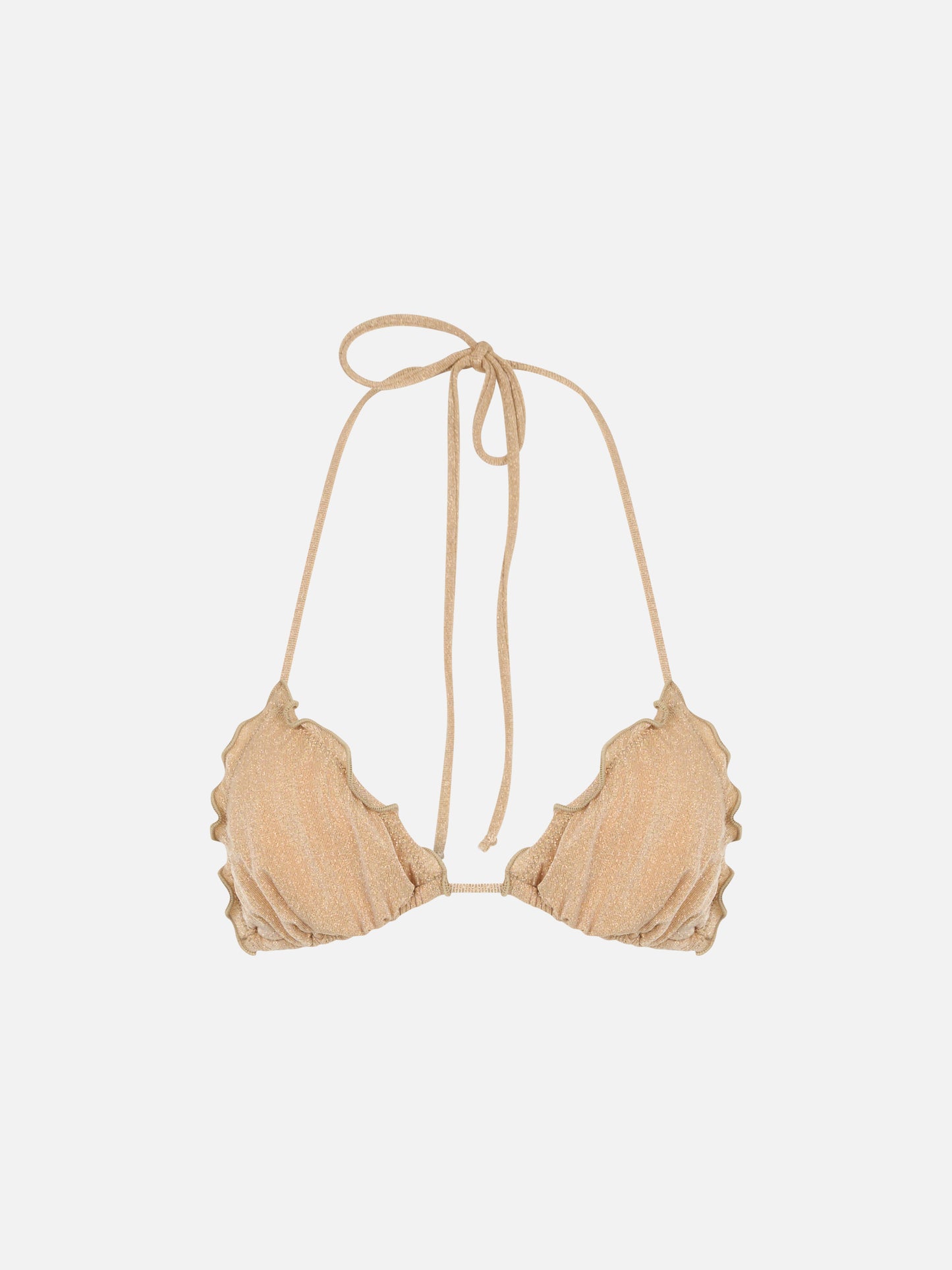Haut de plage triangle classique en lurex or pour femme Sagittarius 