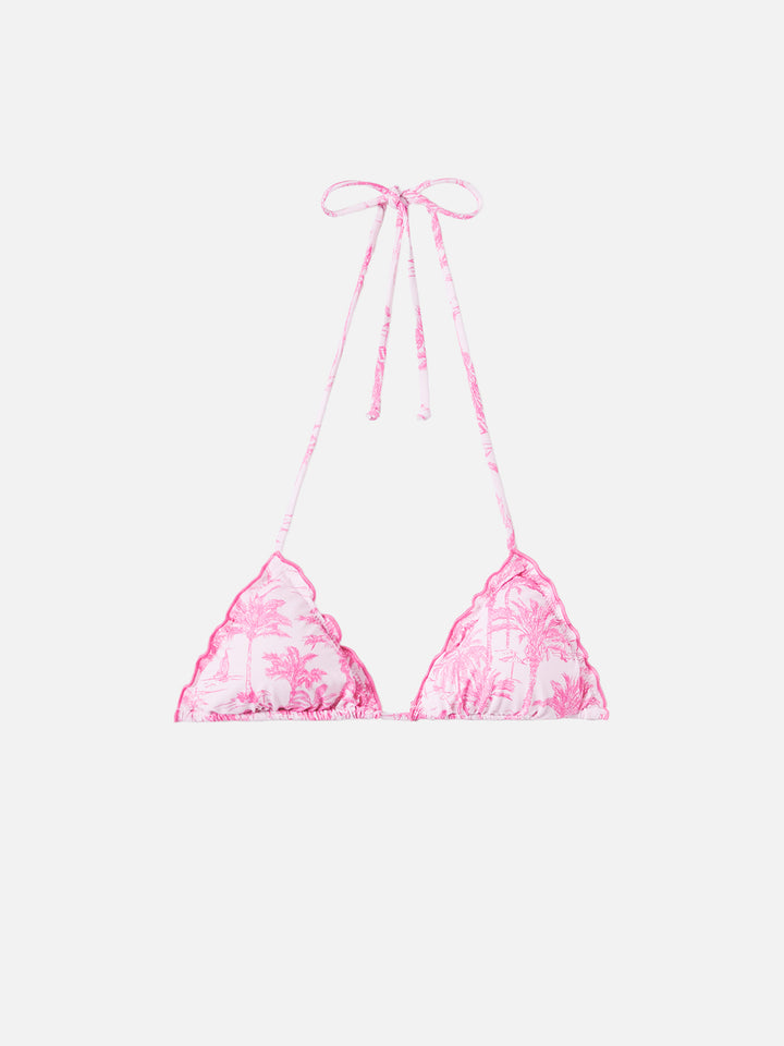 Sagittarius – Klassisches Triangel-Top mit Toile-de-Jouy-Print