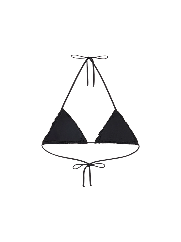 Sagittarius classic black Sangallo lace triangle top