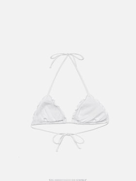 Sagittarius classic white Sangallo lace triangle top