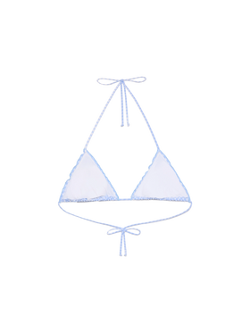 Sagittarius – Klassisches Triangel-Top aus Seersucker mit Gingham-Print